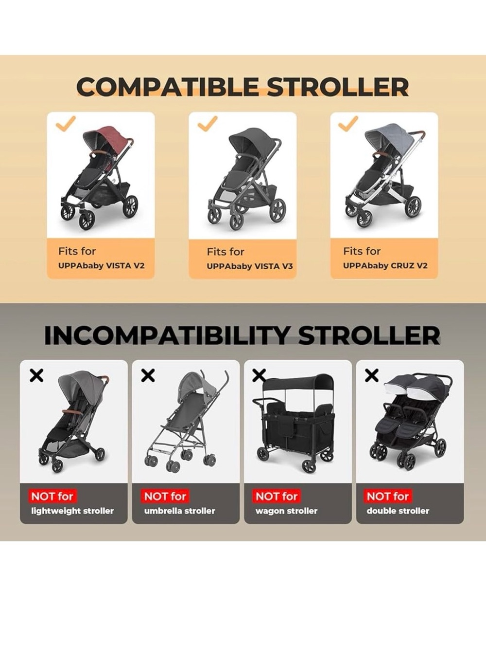 Stroller Bag for Vista V2/V3 and Cruz V2 - Picture 3 of 4